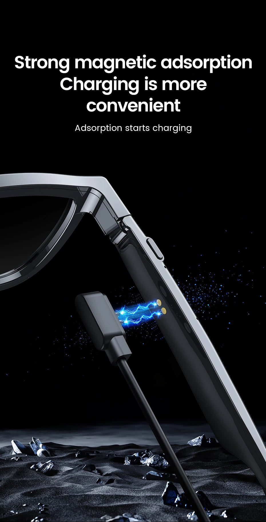 New Touch Color Change Smart Glasses AI Translation Voice Wake-Up Dual Mic Noise Reduction Bluetooth Music IP65 Waterproof