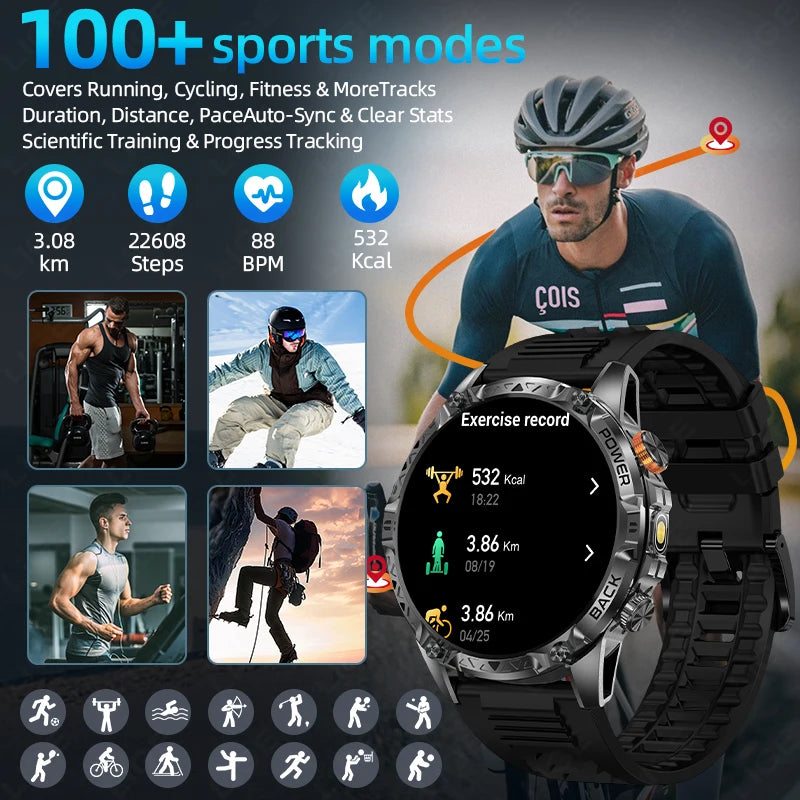 LIGE Military T-Rex 3 Ultra Smart Watch 1000mAh IP68 Waterproof