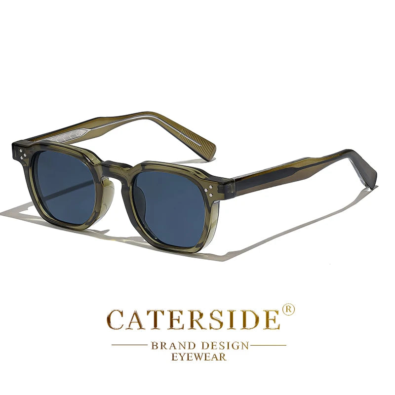 CATERSIDE Fashion Men Sunglasses Small Frame Square Personalized Design Women Travel Party Business