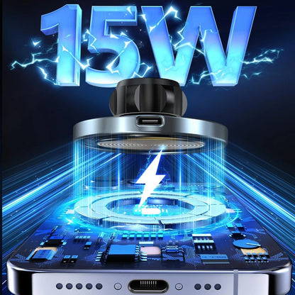 UYUXIO Magnetic Wireless Car Phone Charger Adapter 15W Air Vent Magnetic Car Phone Holder for iPhone & Android