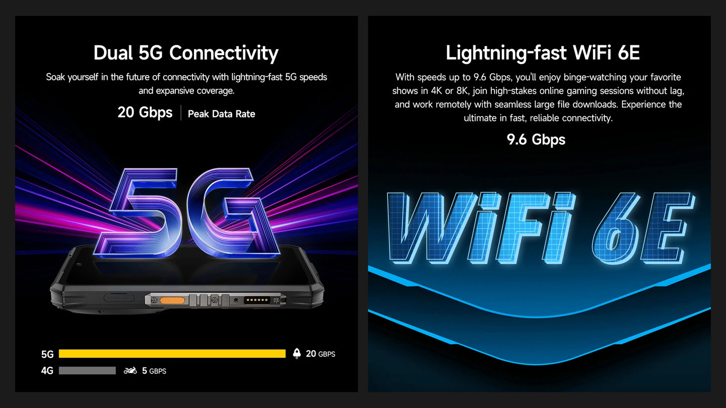 Ulefone Armor 28 Pro 5G AI Rugged Phone 512GB ROM Smartphone 120W 10600mAh 6.67”【Ships from US