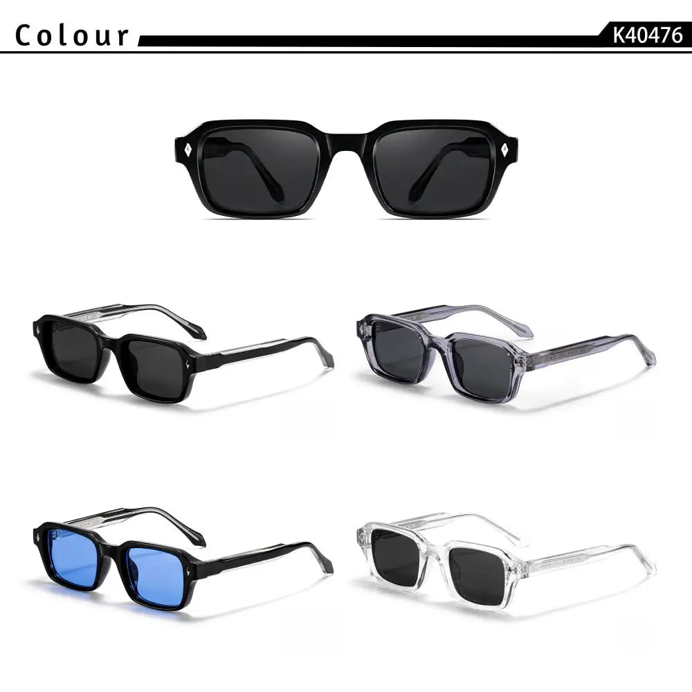 CATERSIDE Unisex Square Frame Sunglasses Retro Punk Personalized Design Sun Glasses Travel Business Festival Gift Eyewear ﻿