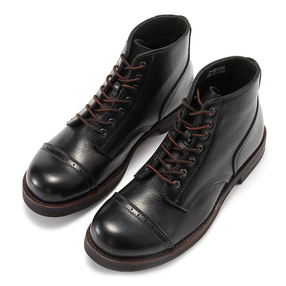 Luxury Classy Handmade Precision Stitch Wear-Resistant Casual Men Boots Genuine Leather Shoes