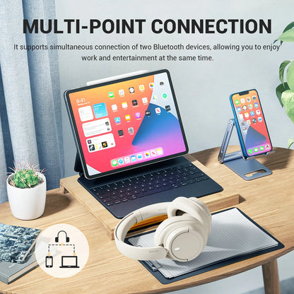 Oneodio Super EQ V16 Wireless Headphones Bluetooth 5.3 Over Ear Headset With Mic Bass/Pop Mode Hi-Res Foldable Headphones 90H