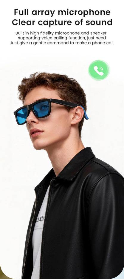 New Touch Color Change Smart Glasses AI Translation Voice Wake-Up Dual Mic Noise Reduction Bluetooth Music IP65 Waterproof