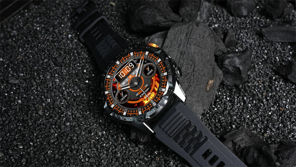 LIGE New Military T-Rex 3 Ultra Smart Watch 1000mAh Battery IP68 Waterproof Compass Flashlight Sports Tracker Smartwatch