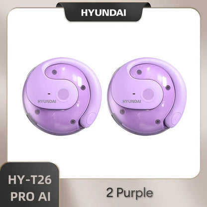 HYUNDAI PRO AI Real Time Translator Earbuds 98% Accuracy Wireless BT Translation Earphones for Travel Business Learning