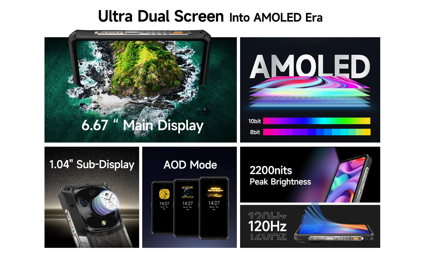 Ulefone Armor 28 Pro 5G AI Rugged Phone 512GB ROM Smartphone 120W 10600mAh 6.67”【Ships from US