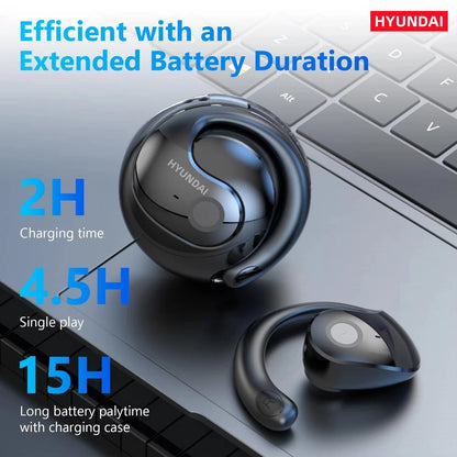 HYUNDAI PRO AI Real Time Translator Earbuds 98% Accuracy Wireless BT Translation Earphones for Travel Business Learning