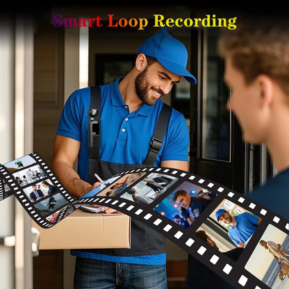 Sherway 4K Pocket Action Camera 270° Auto Rotatable Stabilization Touch Screen Sports DV Bodycam 4X Zoom Portable Digital Video Recorder