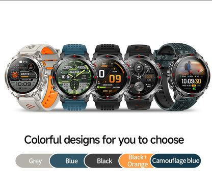 LIGE New Professional GPS Track Sports Smartwatch Outdoor RIDE Run Compass Altimeter 3ATM Fitness Bracelets 540mAh Watches