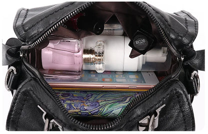 Fashion Soft Leather Pillow Bag Women's Shoulder Handbag Large Capacity Bag Crossbody Bag