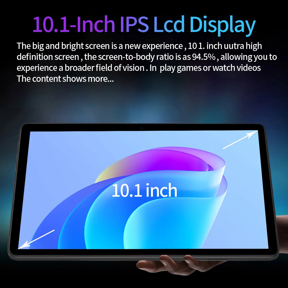 10.1" Tablet with keyboard, mouse, and accessories double Sim & Cameras