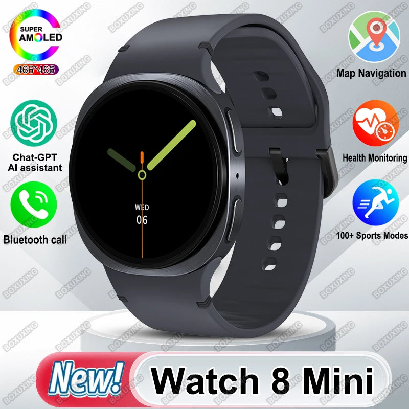 New Watch 8 Mini GPS Track Smart Watch For Men Women Map Navigation Fitness Tracker IP68 Waterproof Compass Call Smartwatch