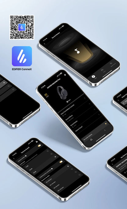 Edifier ANC Wireless Headphone Bluetooth 6.1 Over-ear Headset -49dB Noise Cancelling Earphone Hi-Res Audio