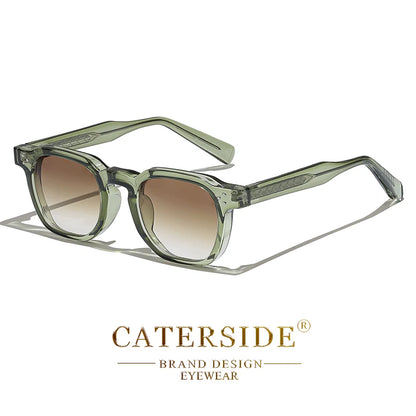 CATERSIDE Retro Punk Men Sunglasses Frame Square Travel Party Business Festival