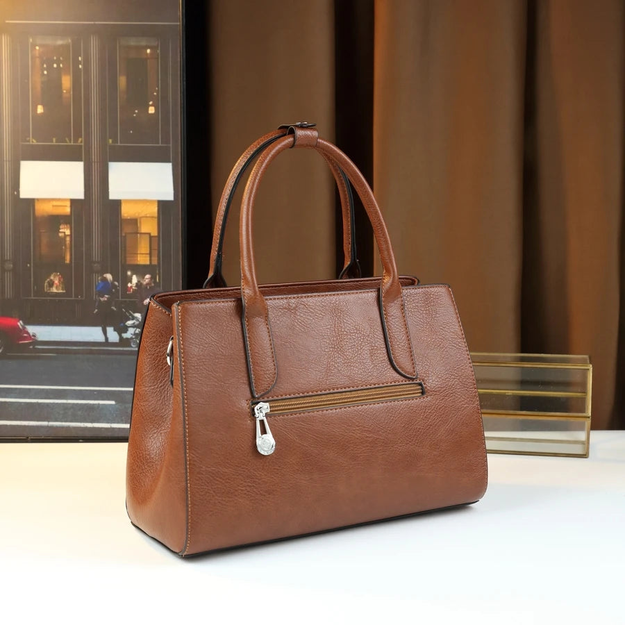 New Retro Fashion Handbag Women's Shoulder Crossbody Bag with Embossed Worn Finish