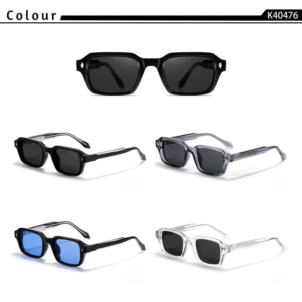 CATERSIDE Unisex Square Frame Sunglasses Retro Punk Personalized Design Sun Glasses Travel Business Festival Gift Eyewear ﻿