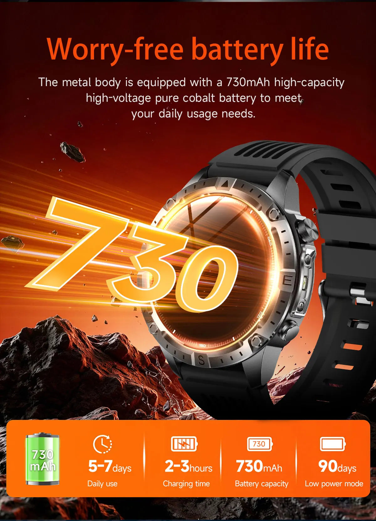 GUHUAVMI GPS Outdoor Smart Watch 1.43 AMOLED Fitness Tracker with Offline Maps Local Music Compass Altimeter Barometer Heart Rate 3ATM BT