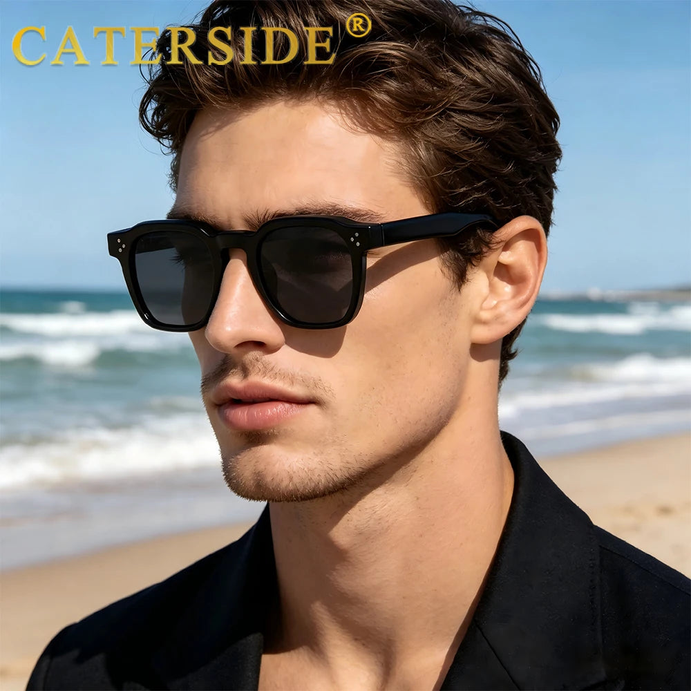 CATERSIDE Fashion Men Sunglasses Small Frame Square Personalized Design Women Travel Party Business