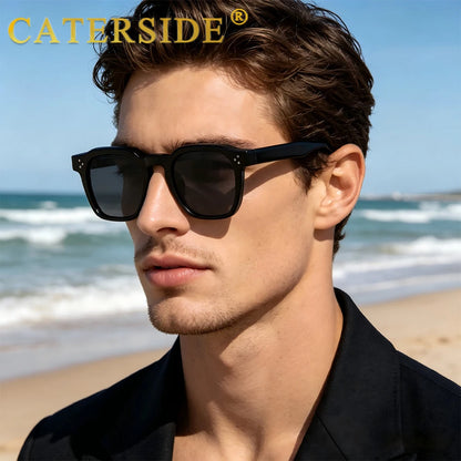 CATERSIDE Fashion Men Sunglasses Small Frame Square Personalized Design Women Travel Party Business
