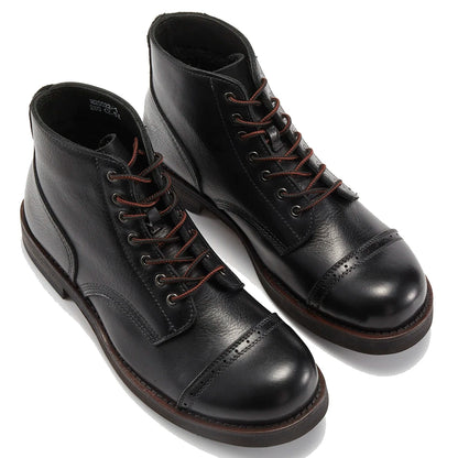 Luxury Classy Handmade Precision Stitch Wear-Resistant Casual Men Boots Genuine Leather Shoes