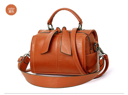 Fashion Soft Leather Pillow Bag Women's Shoulder Handbag Large Capacity Bag Crossbody Bag