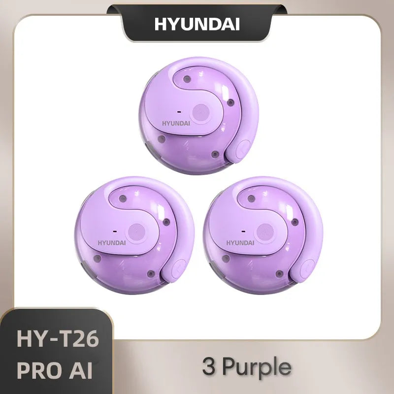 HYUNDAI PRO AI Real Time Translator Earbuds 98% Accuracy Wireless BT Translation Earphones for Travel Business Learning