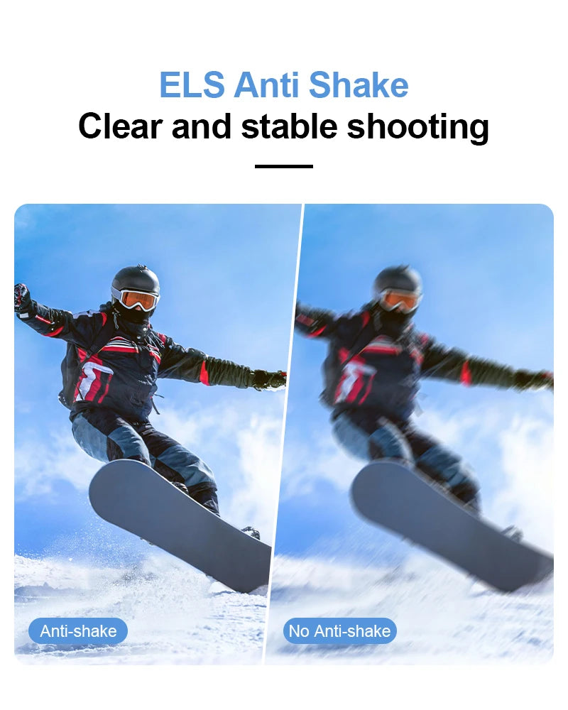 RANWOMEN 5K Pocket Action Camera 1.69-inch LCD Display Screen