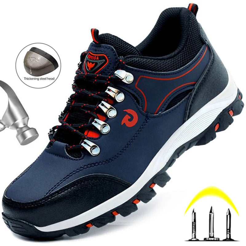 Steel Toe Men Work Safety Boots Sneakers Male Construction Puncture-Proof Security Boots