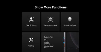 FOSSIBOT F106 PRO MTK G85 4G Android 14 15GB(8+7GB Extended) 256GB ROM Rugged Smartphone 12000mAh Battery 48MP Camera
