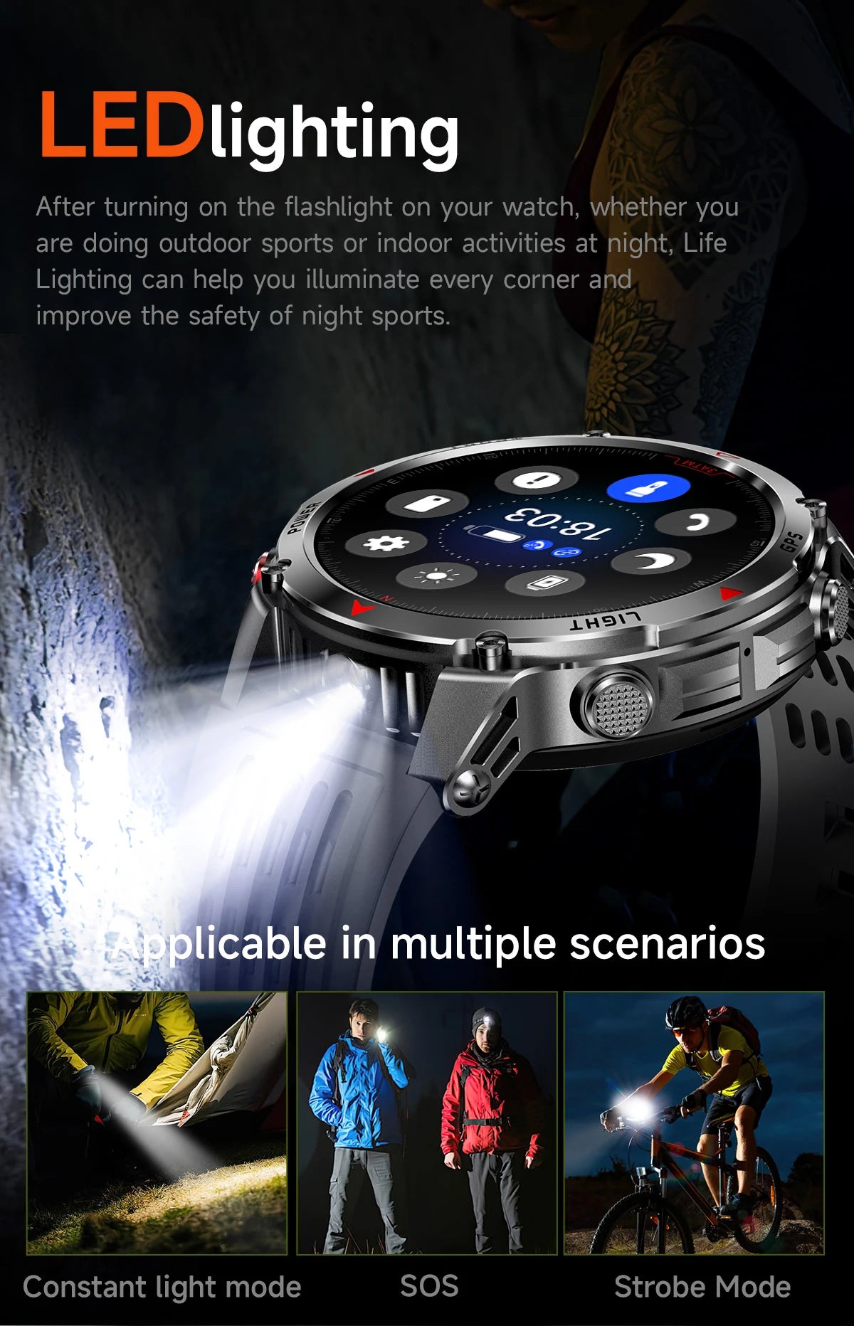 LIGE New Professional GPS Track Sports Smartwatch