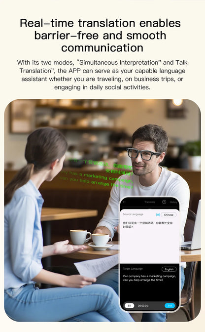 LIGE Smart Glasses HD Photo Video Open AI Record Translation Touch Photochromic Lenses Bluetooth Call Music Multifunction Glasses