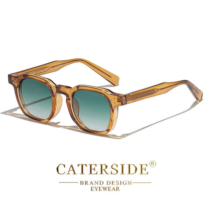 CATERSIDE Retro Punk Men Sunglasses Frame Square Travel Party Business Festival