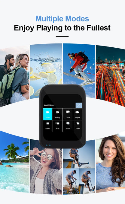 RANWOMEN 5K Pocket Action Camera 1.69-inch LCD Display Screen