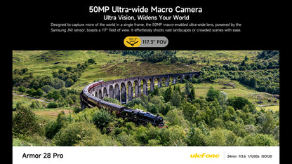 Ulefone Armor 28 Pro 5G AI Rugged Phone 512GB ROM Smartphone 120W 10600mAh 6.67”【Ships from US