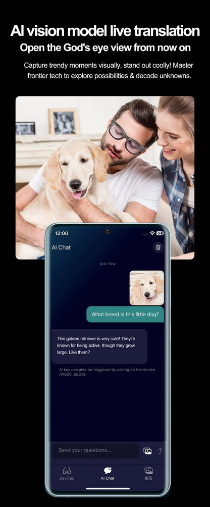 LIGE Smart Glasses Photography Video AI Intelligent Interactive Translation IOS Andirod Glasses