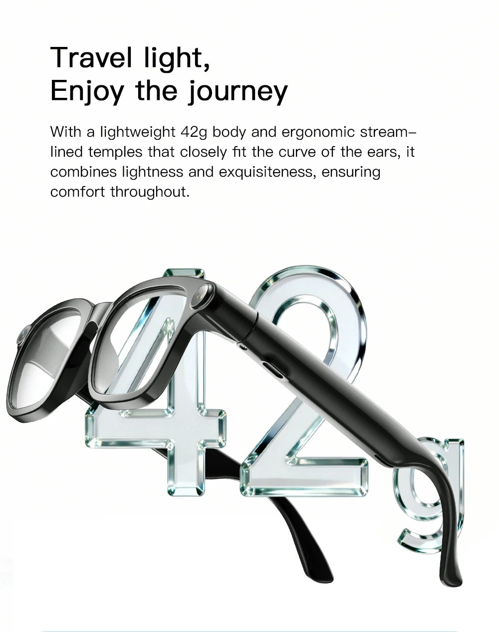 LIGE Smart Glasses HD Photo Video Open AI Record Translation Touch Photochromic Lenses Bluetooth Call Music Multifunction Glasses