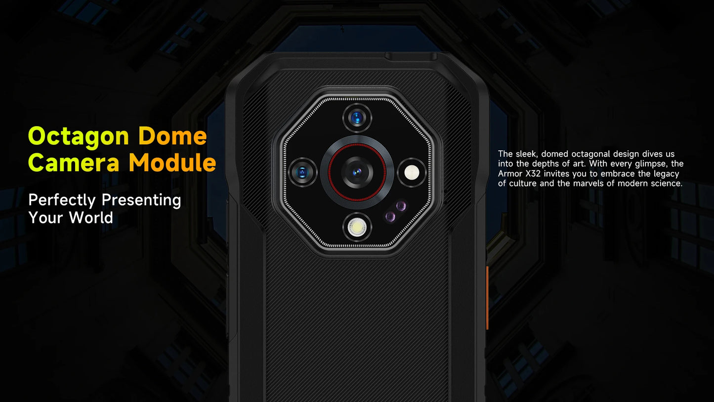 Ulefone Armor X32 4G Rugged Phone Android 14 Waterproof Smartphone 12GB RAM, 128GB ROM NFC Night Mobile Phone Global Version