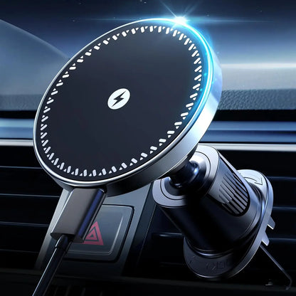 UYUXIO Magnetic Wireless Car Phone Charger Adapter 15W Air Vent Magnetic Car Phone Holder for iPhone & Android