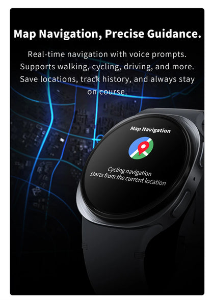 New Watch 8 Mini GPS Track Smart Watch For Men Women Map Navigation Fitness Tracker IP68 Waterproof Compass Call Smartwatch