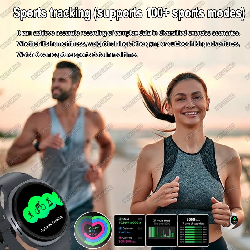 New Watch 8 Mini GPS Track Smart Watch For Men Women Map Navigation Fitness Tracker IP68 Waterproof Compass Call Smartwatch