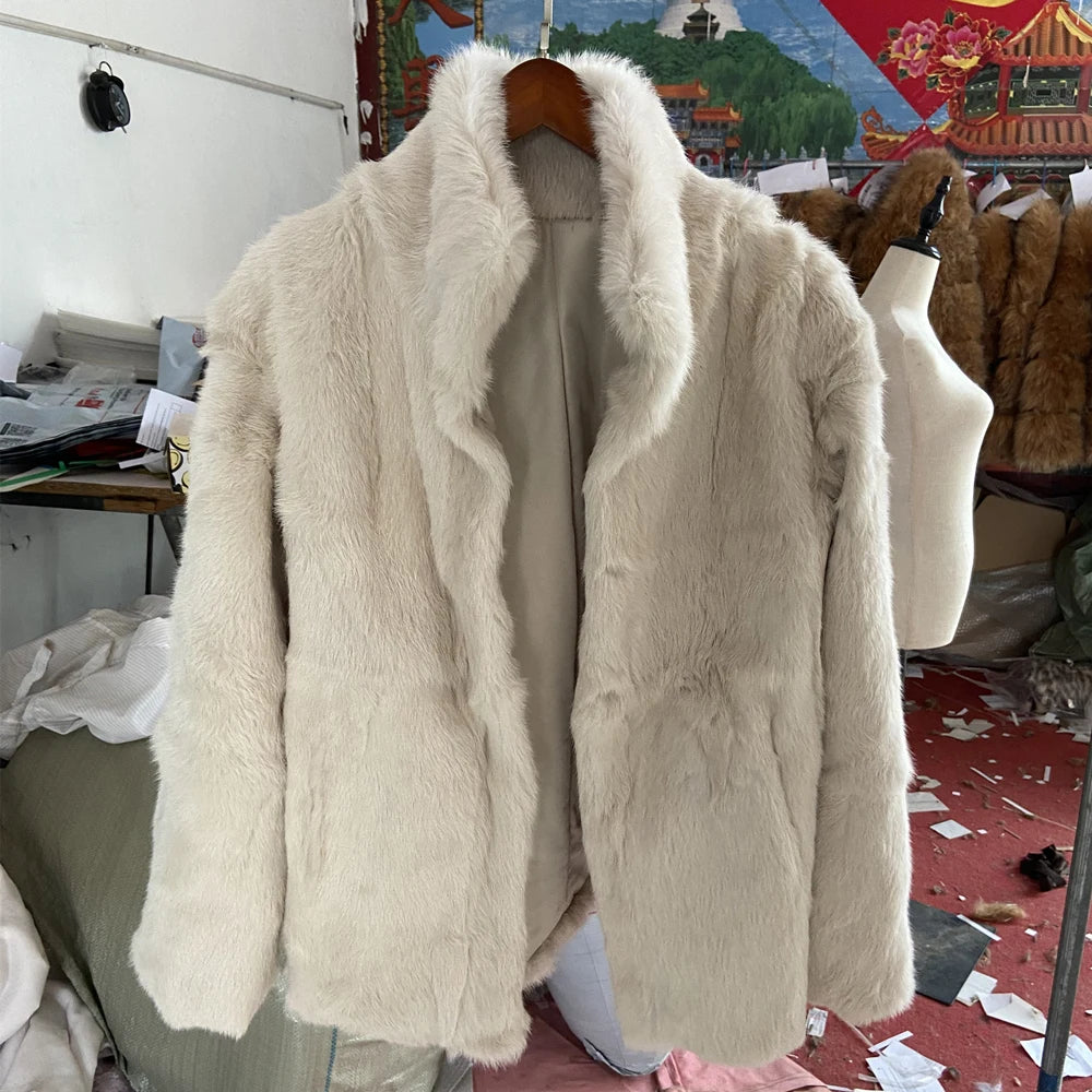 Fancy Rani Natural Fur Coat Women Winter Jacket Real Leather And Fur Bolero