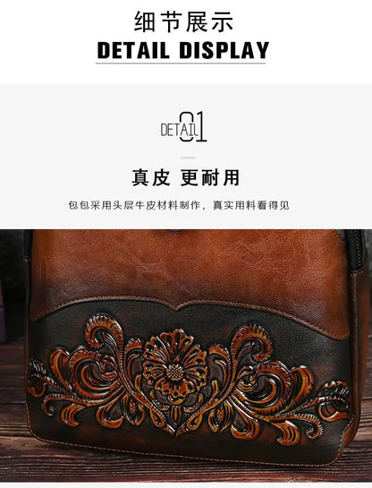 High-Value PU Embossed Fashion Women Backpack Bag Retro