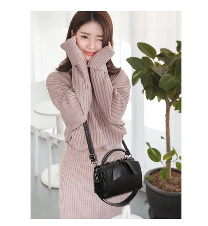 Fashion Soft Leather Pillow Bag Women's Shoulder Handbag Large Capacity Bag Crossbody Bag