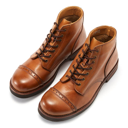 Luxury Classy Handmade Precision Stitch Wear-Resistant Casual Men Boots Genuine Leather Shoes