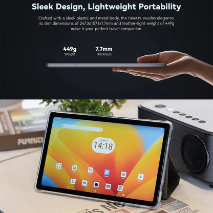 10.1" Tablet with keyboard, mouse, and accessories double Sim & Cameras