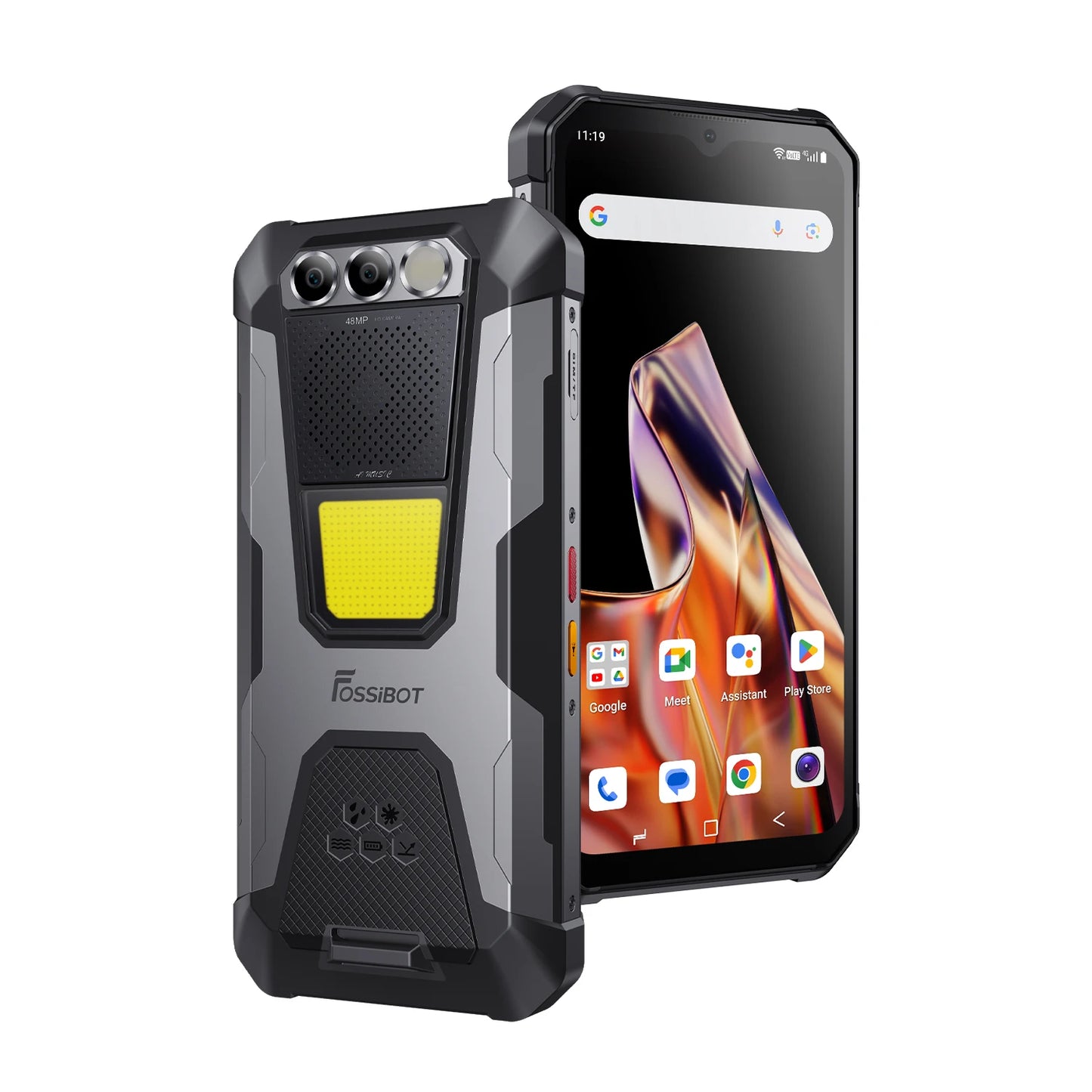 FOSSIBOT F106 PRO MTK G85 4G Android 14 15GB(8+7GB Extended) 256GB ROM Rugged Smartphone 12000mAh Battery 48MP Camera