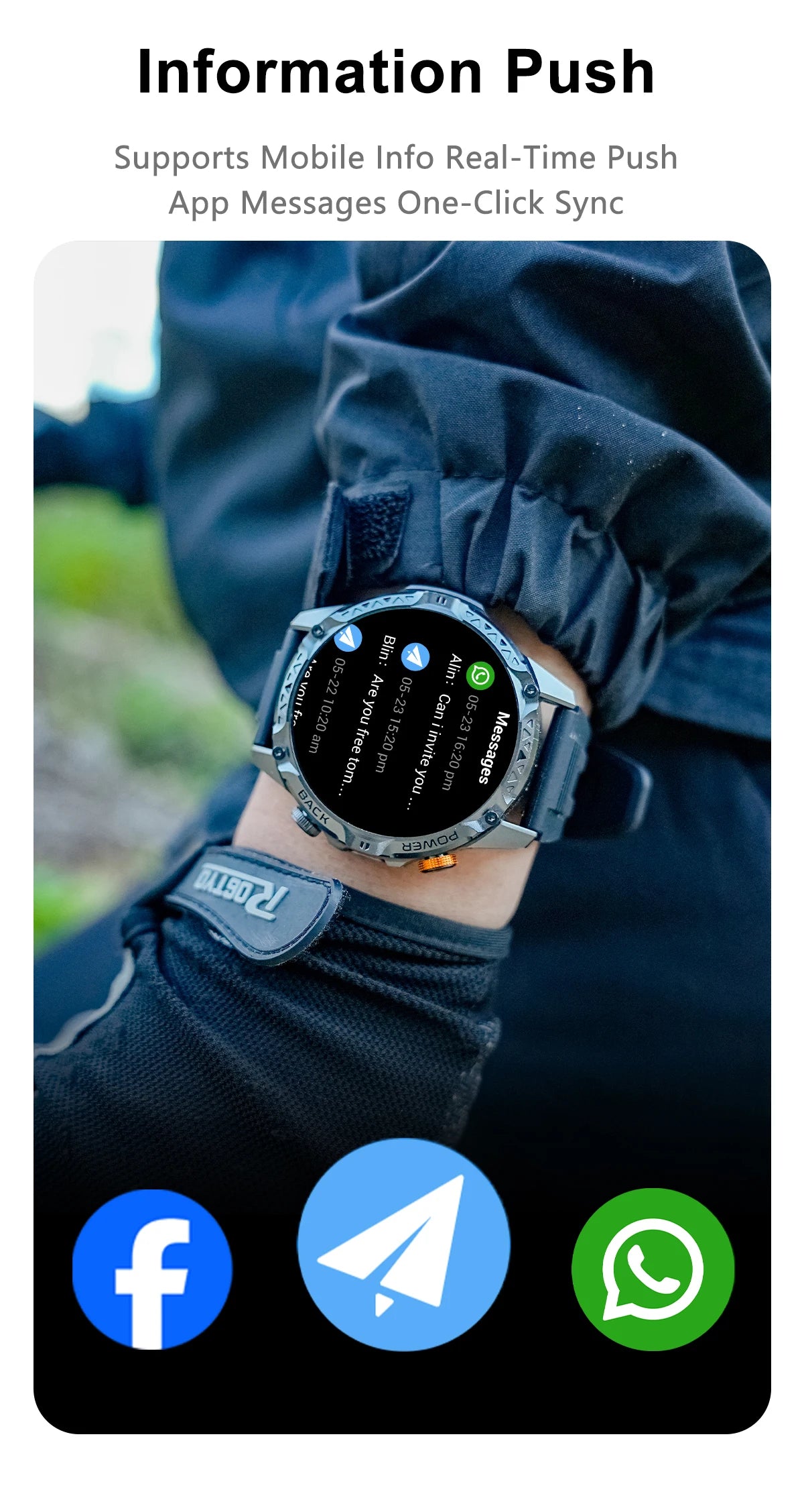 LIGE New Military T-Rex 3 Ultra Smart Watch 1000mAh Battery IP68 Waterproof Compass Flashlight Sports Tracker Smartwatch