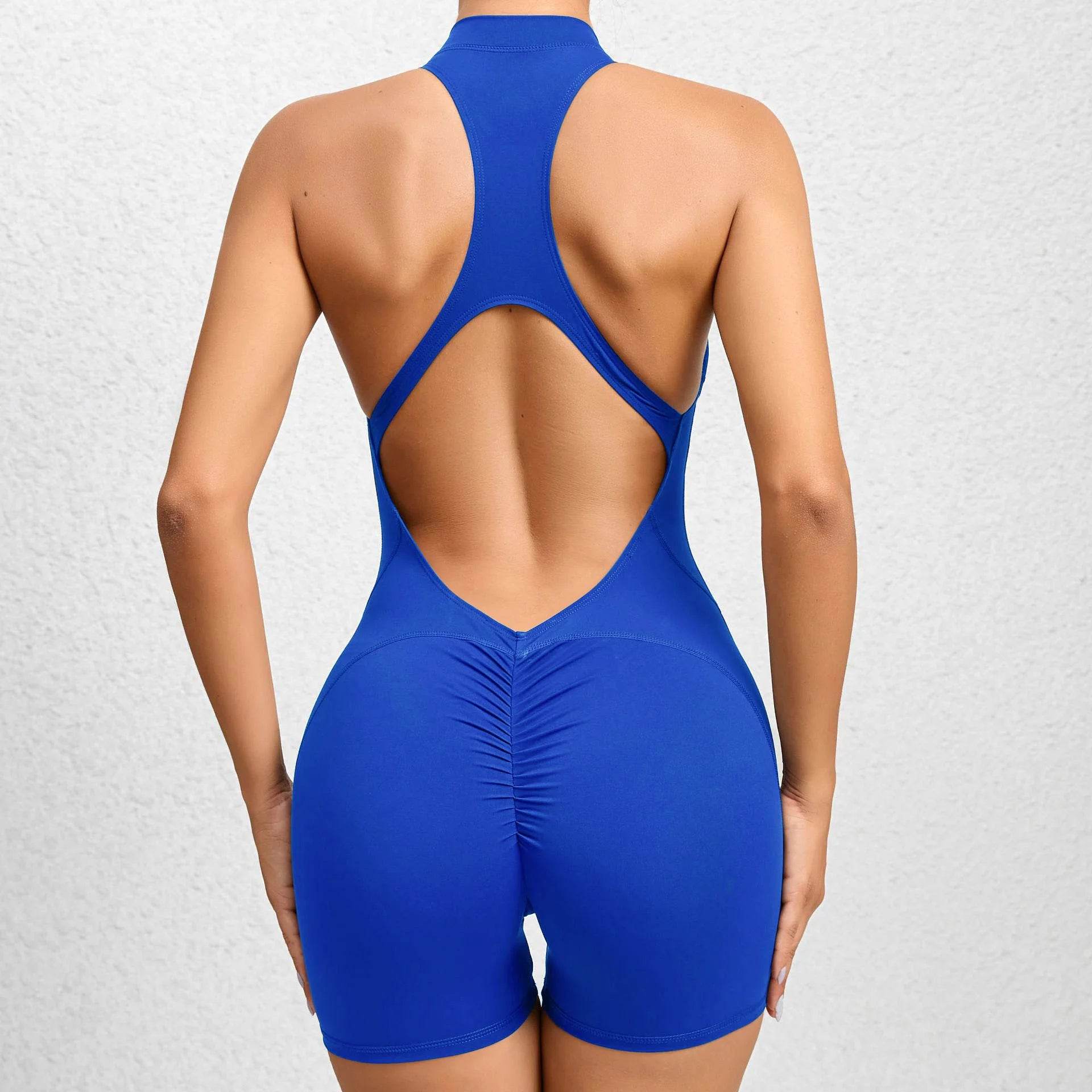 Short Sports Jumpsuit Sleeveless Gym Set Women Yoga Clothes Rompers Workout One-piece Suit Female Outdoor Recreation Bodysuits - Zara-Craft